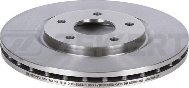 Тормозной диск Zekkert передний для Chrysler Pacifica RU 2017-2026. Артикул BS-5900