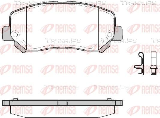 Тормозные колодки Remsa передние для Jeep Cherokee V (KL) 2013-2026. Артикул 1513.22