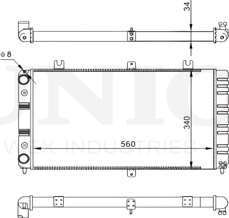 Радиатор двигателя (Unio). Артикул RAD-10128