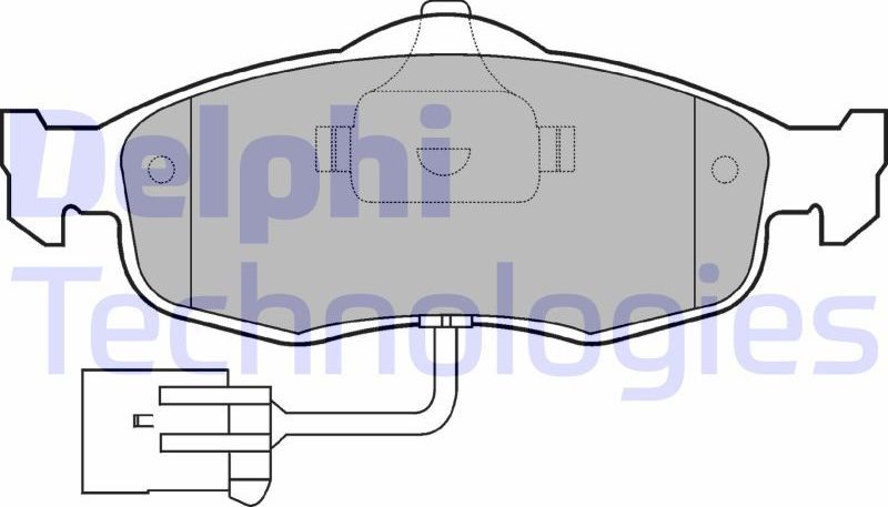 Тормозные колодки Delphi (Low-Metallic). Артикул LP781