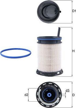 Топливный фильтр Mahle. Артикул KX 494D