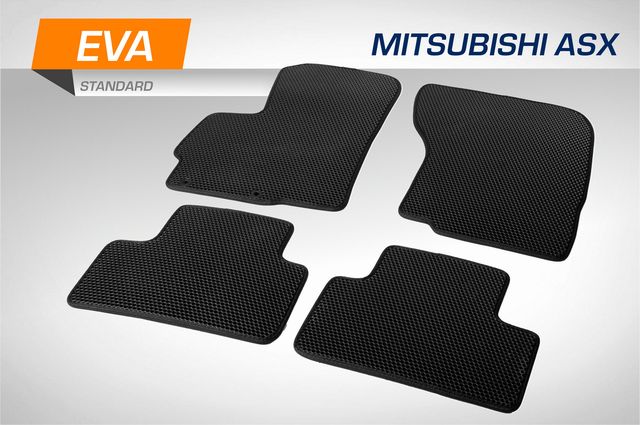 Коврики AutoFlex EVA (ЭВА, ЕВА) Standart для салона Mitsubishi ASX I поколение рестайлинг 2012-2020 2020-2026. Артикул 6400201
