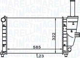Радиатор охлаждения двигателя Magneti Marelli. Артикул 350213187100