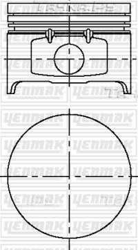 Поршень Yenmak для Dacia Logan I 2004-2012. Артикул 31-04169-000