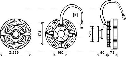 Муфта (вискомуфта) вентилятора AVA (алюминий). Артикул REC101