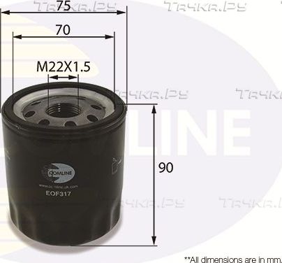 Масляный фильтр Comline. Артикул EOF317
