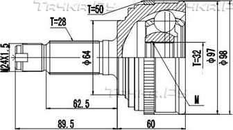 Шрус наружный (граната) Dynamatrix. Артикул DCV823118