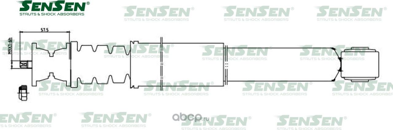 32120300 Амортизатор задний Renault Duster 4x2 1.62.01.5dCi 09 (Sensen). Артикул 32120300