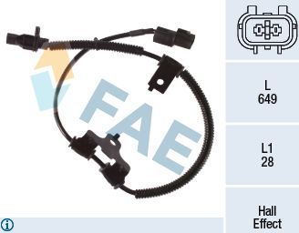 Датчик ABS FAE передний левый для Kia Picanto I 2004-2011. Артикул 78478