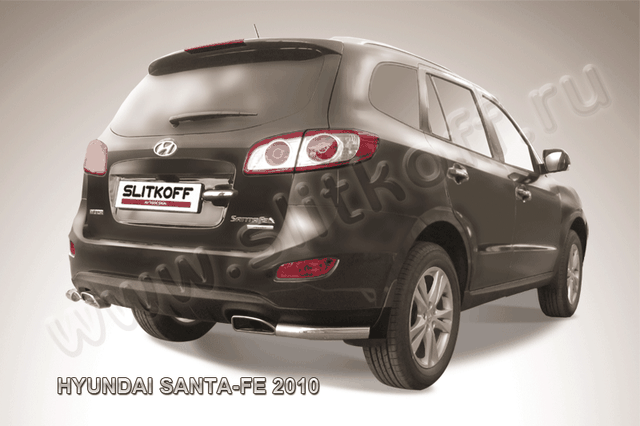 Защита Slitkoff задняя d57 уголки для Hyundai Santa Fe II 2010-2012. Артикул HSFN012
