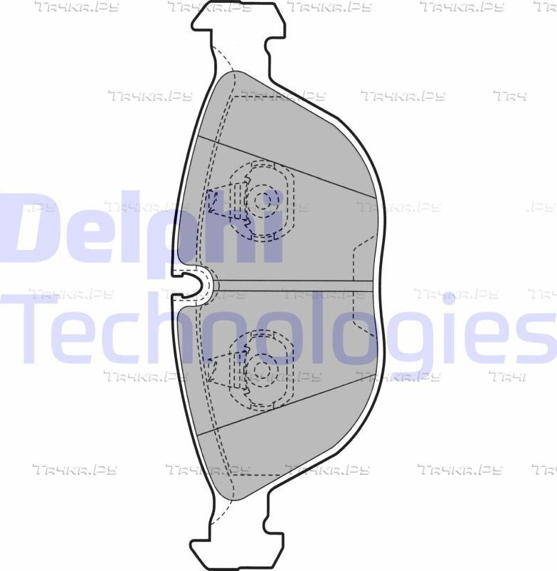 Тормозные колодки Delphi (Low-Metallic) передние для Mercedes-Benz SLK-Класс I (R170) 2001-2004. Артикул LP1002