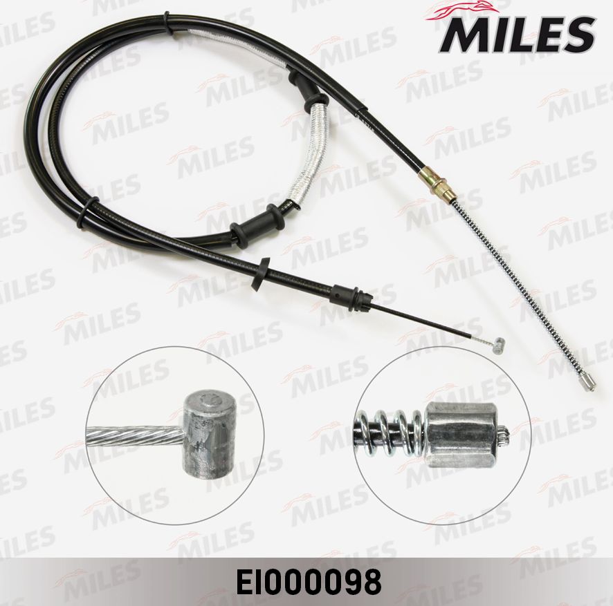Трос ручника (тросик ручного тормоза) Miles. Артикул EI000098