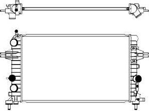Радиатор охлаждения двигателя Sakura. Артикул 3351-1009