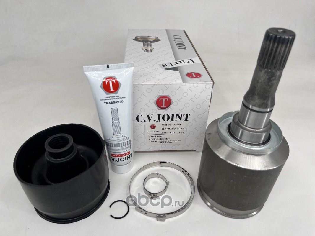 Шрус внутренний | перед лев |22/22 (Trassavto). Артикул LA5006