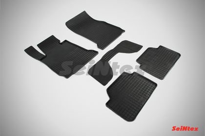 Коврики резиновые Seintex с узором сетка для салона BMW 1 F20, F21 2013-2024. Артикул 85972