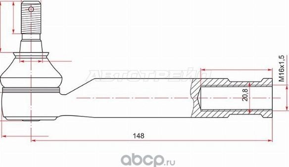 Наконечник рулевой TOYOTA AVENSISCOROLLA VERSO LH (SAT). Артикул ST4504629425
