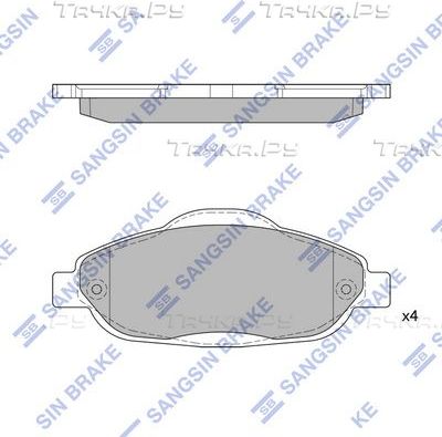 Тормозные колодки Sangsin Hi-Q. Артикул SP1804