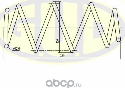 Пружина подвески G.U.D.. Артикул GCS062053
