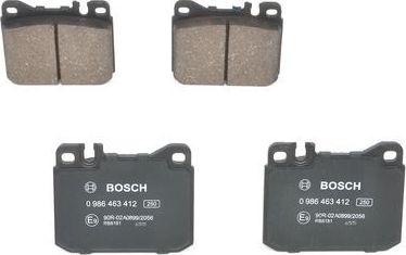 Тормозные колодки Bosch (Low-Metallic) передние для Mercedes-Benz W123 1979-1985. Артикул 0 986 463 412