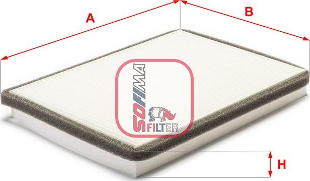 Салонный фильтр Sofima для Volkswagen Passat B3 1994-1997. Артикул S 3004 C