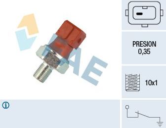 Датчик давления масла FAE. Артикул 12475