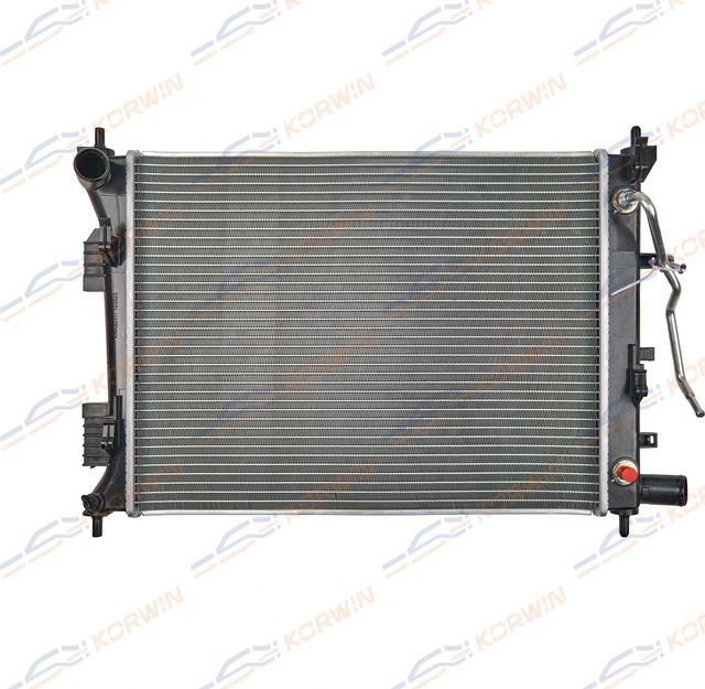 Радиатор охлаждения Hyundai Solaris/Kia Rio 11- 6AT (гарантия 2 года) паяныйРади (Korwin). Артикул KWKB2317