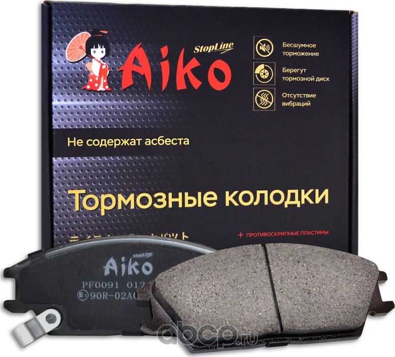 Колодки тормозные PF0091 (Aiko). Артикул PF0091