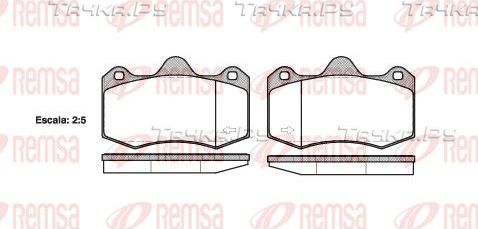 Тормозные колодки Remsa передние для SEAT Ibiza III 2004-2008. Артикул 1404.00