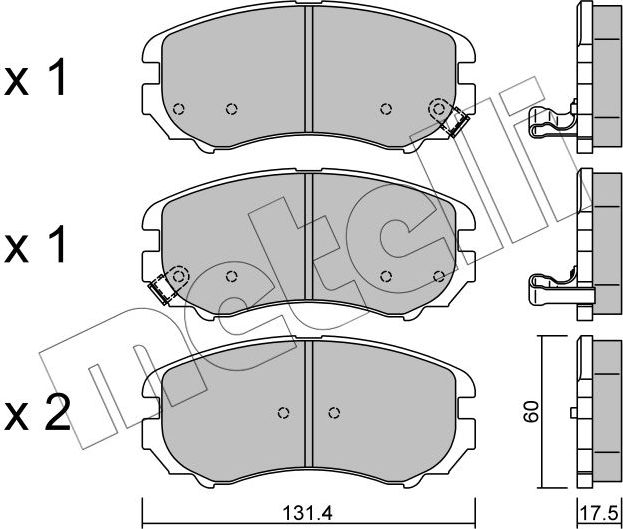 Тормозные колодки Metelli. Артикул 22-0503-0
