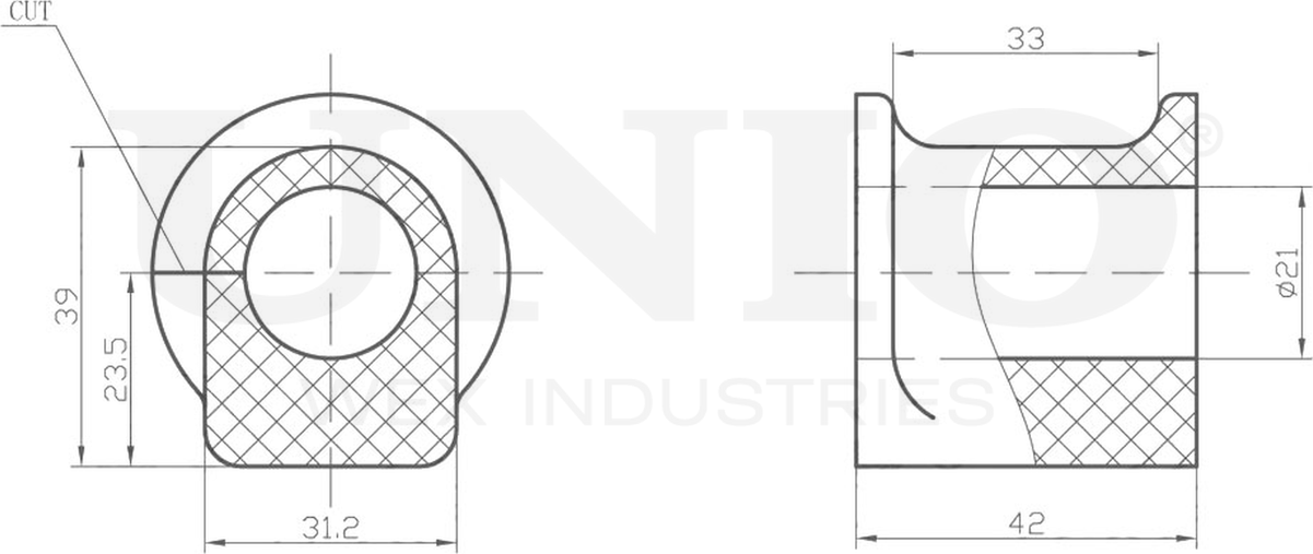 Втулка стабилизатора (Unio). Артикул RMP-10204