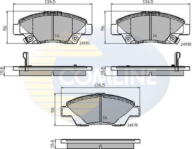 Тормозные колодки Comline Comline. Артикул CBP32036