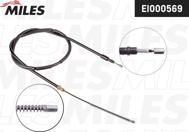 Трос ручника (тросик ручного тормоза) Miles. Артикул EI000569