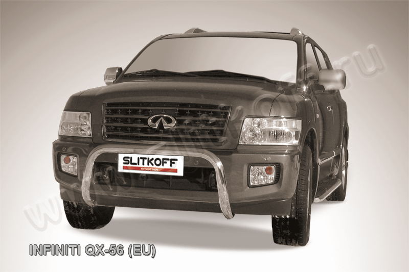 Кенгурятник Slitkoff d76 низкий мини для Infiniti QX56 II 2004-2010. Артикул IN.QX003