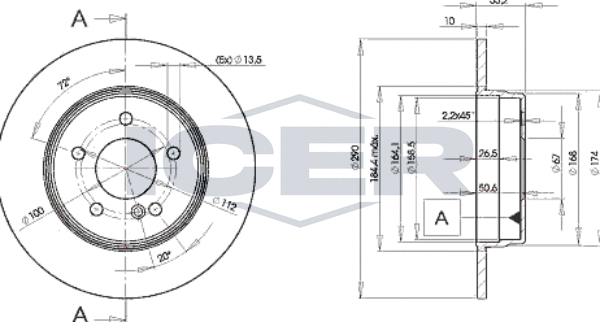 Тормозной диск Icer. Артикул 78BD3412-2