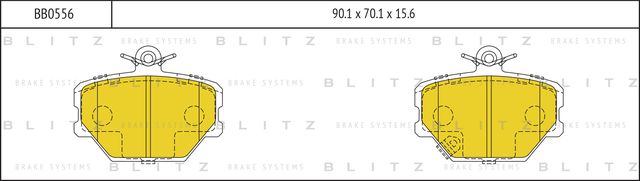 Колодки тормозные SMART 98- перед. (Blitz). Артикул BB0556