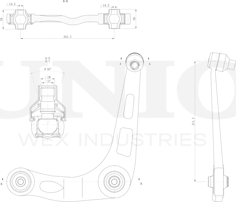 Рычаг подвески (Unio). Артикул SSP-40051