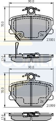 Тормозные колодки Comline Comline передние для Smart Roadster W452 2003-2005. Артикул CBP31019