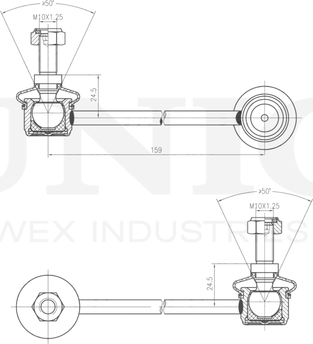 Тяга/стойка стабилизатора (Unio). Артикул SSP-50209