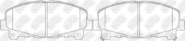 Тормозные колодки NiBK передние для Honda Accord VIII 2008-2015. Артикул PN8865S