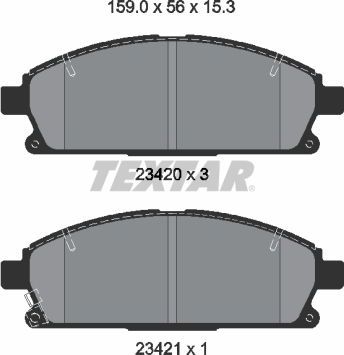 Тормозные колодки Textar. Артикул 2342006