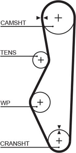 Ремень ГРМ Gates (HNBR (Hydrierter Acryl-Nitril-Butadien-Kautschuk)). Артикул 5521XS