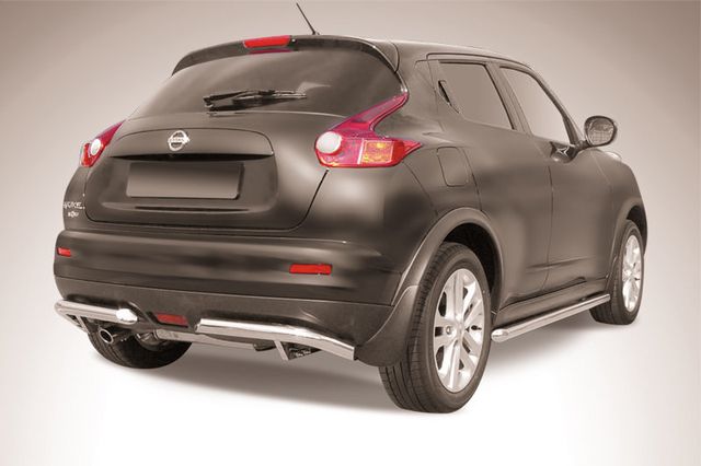 Защита Slitkoff задняя d57 уголки для Nissan Juke 4WD 2010-2019. Артикул NJ4WD-010