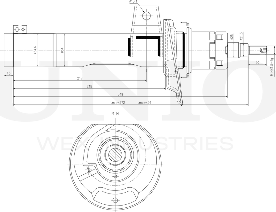 Амортизатор подвески (Unio). Артикул SAB-10769
