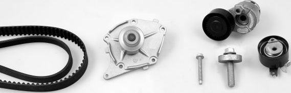 Помпа (водяной насос) с комплектом ремня ГРМ Hepu для Renault Kangoo II 2008-2026. Артикул PK09622