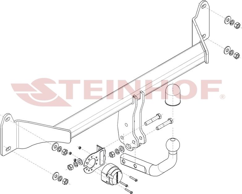 Фаркоп Steinhof для BMW 2 Gran Coupe (F44) 2019-2026. Артикул B-096