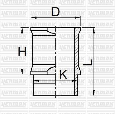 Гильза цилиндра Yenmak (Серый чугун). Артикул 51-05872-000
