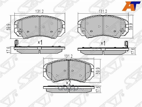 Колодки тормозные FR KIA SOUL 08- (SAT). Артикул ST581011FE01
