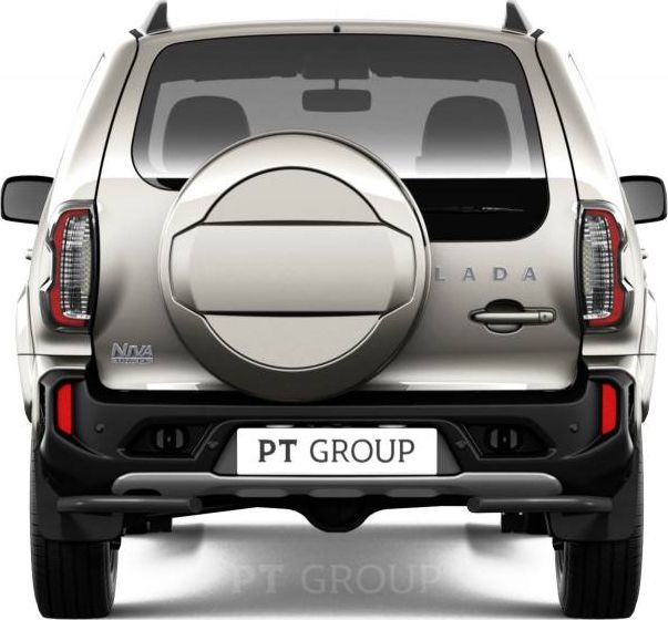 Защита PT Group заднего бампера угловая d=63 мм ШАГРЕНЬ (ППК) для Chevrolet Niva I рестайлинг 2009-2020. Артикул LNT-21-330104.22