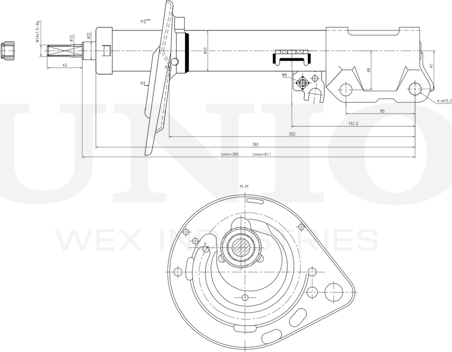 Амортизатор подвески (Unio). Артикул SAB-10190