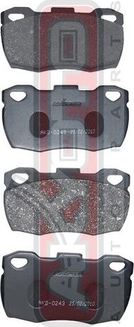 Тормозные колодки Akyoto Packing AKYOTO. Артикул AKD-0243